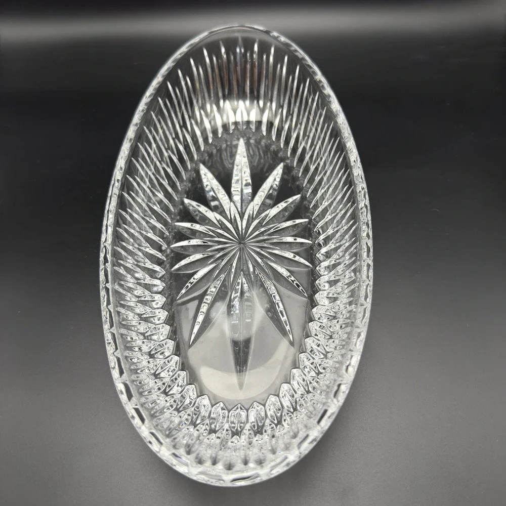 Vintage Princess House Royal Highlights Crystal Oval Bowl 10